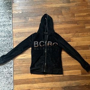 BCBGMAXAZRIA Black Velour Jacket w/ Bling (Size: S)